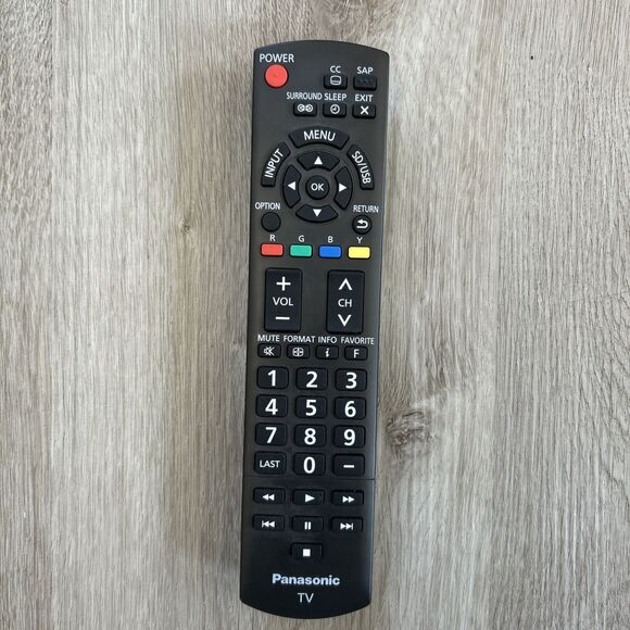 Genuine Panasonic Remote Model N2QAYB000496 Tested Working OEM Authentic Black - Picture 1 of 7